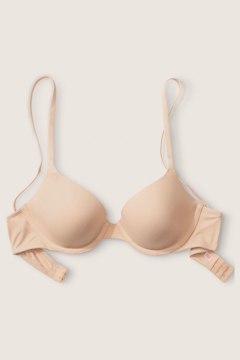 Nude Victoria's Secret Wear Everywhere Lace Lightly Lined T-Shirt Bra | TQN-917308