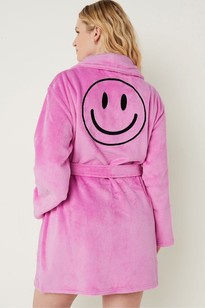 Pink Bloom Victoria's Secret Cosy Long Sleeve Dressing Gown | IZV-194308