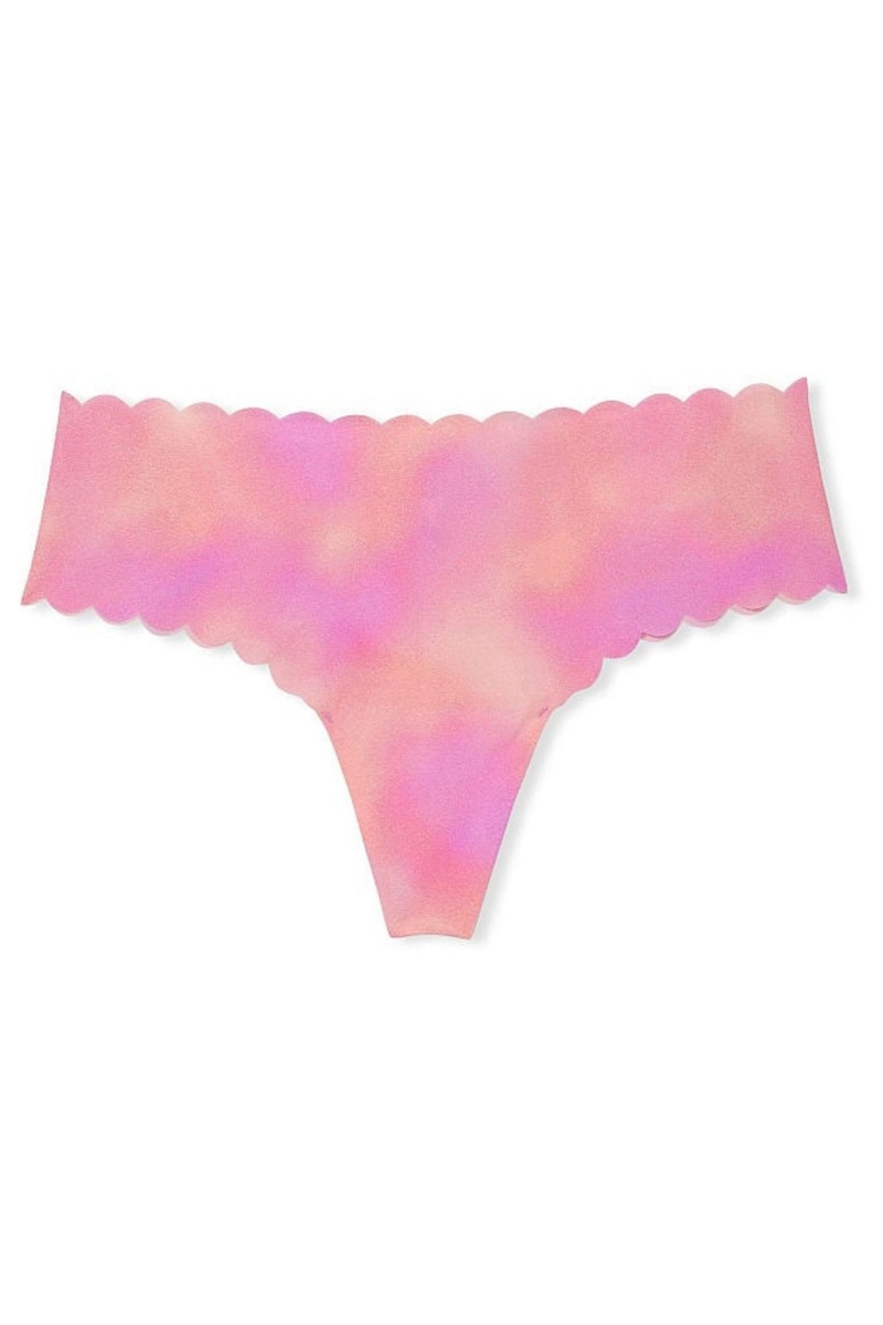 Pink Soft Ombre Victoria's Secret Sexy Illusions by Victorias Secret No Show Thong Knickers | UYH-193745