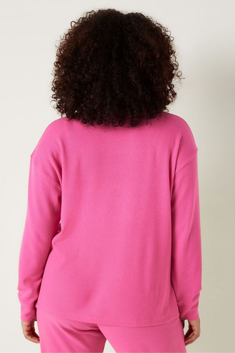 Pink Victoria's Secret Long Sleeve Pyjama Top | DYH-237169