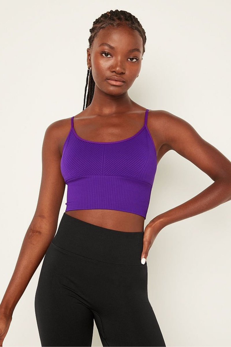 Plum Delight Purple Victoria\'s Secret Wear Everywhere Seamless Lightly Lined Low Impact Sports Bra | DLQ-572469