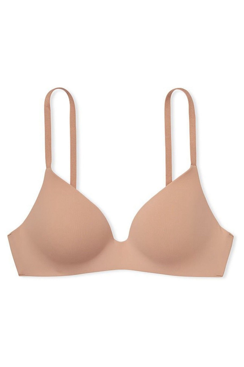 Praline Nude Victoria's Secret The T-Shirt Smooth Lightly Lined Non Wired T-Shirt Bra | MKP-769583