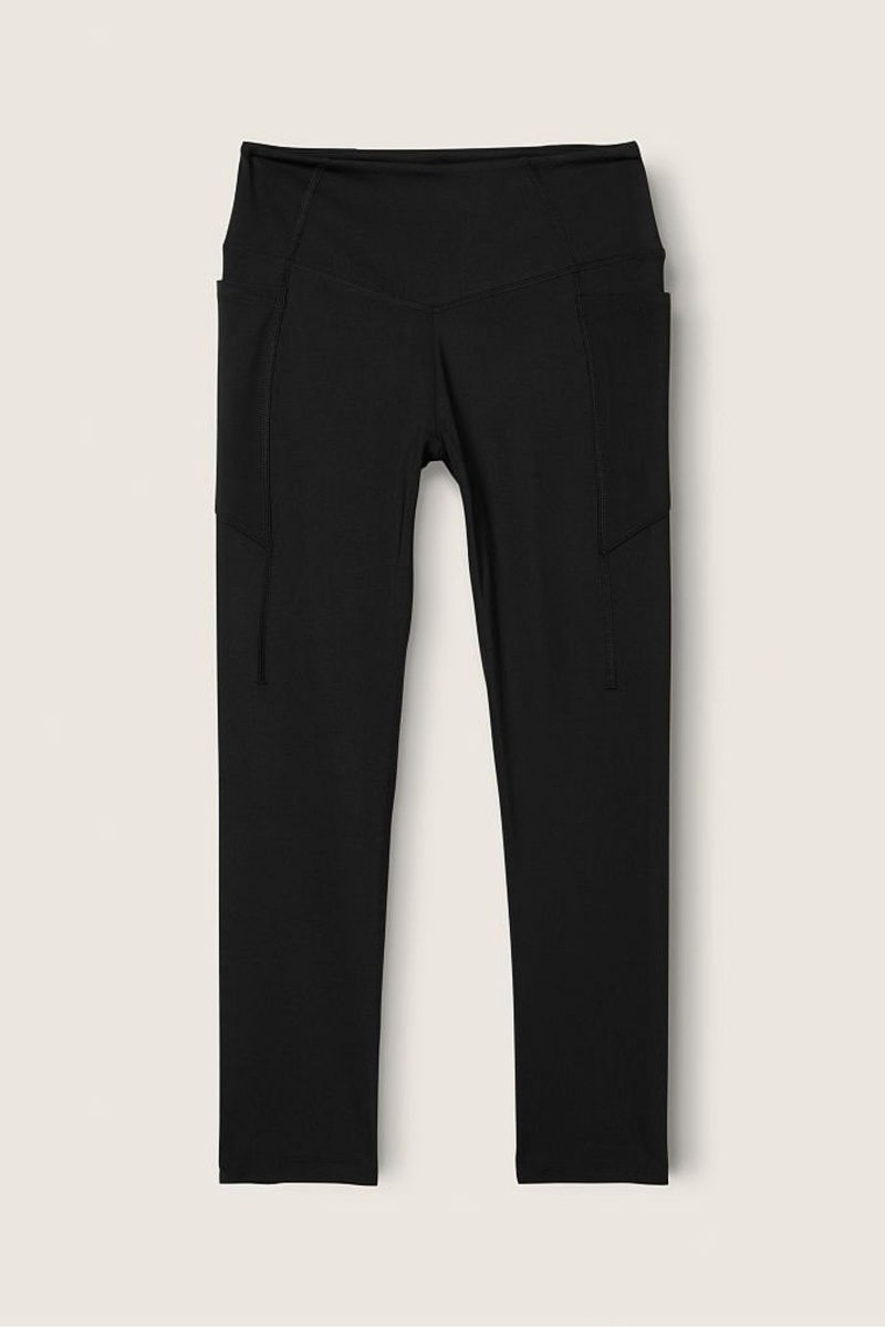 Pure Black Victoria's Secret Crop High Waist Legging | MPS-519783