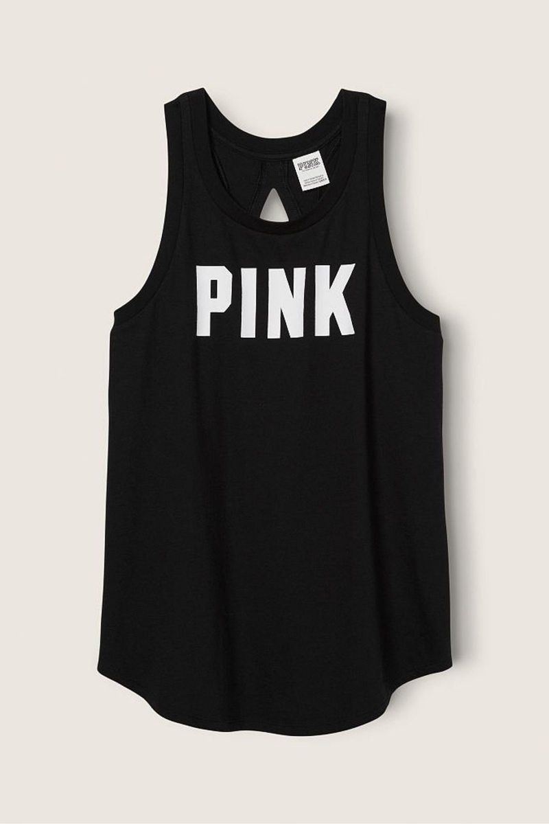 Pure Black Victoria's Secret Tank Top | UIC-064215