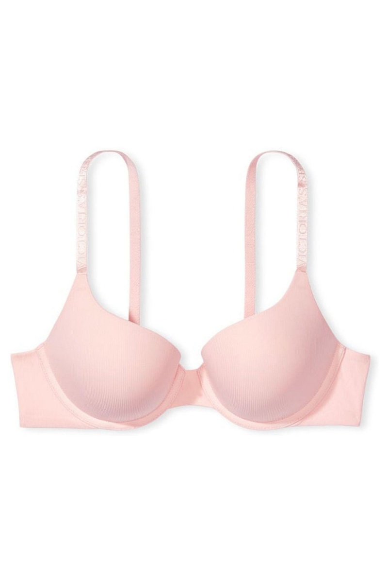 Purest Pink Victoria's Secret The T-Shirt Full Cup Push Up Smooth Bra | YRN-270346