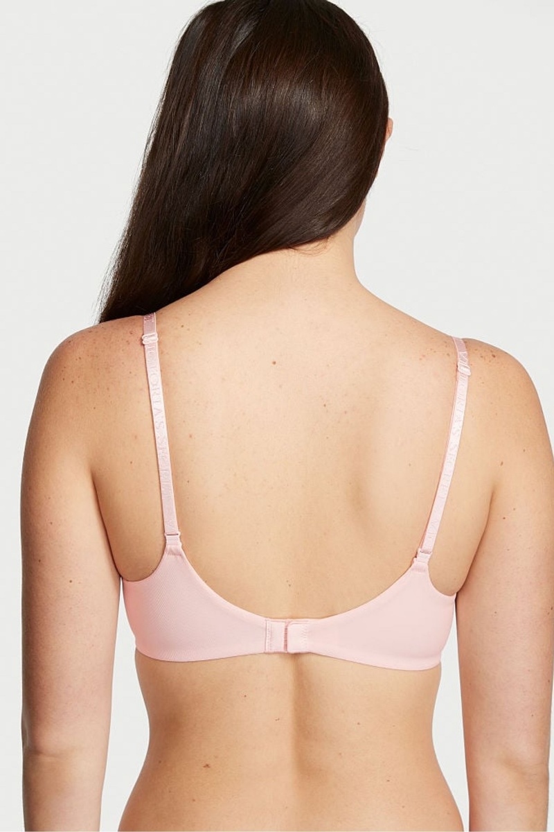 Purest Pink Victoria's Secret The T-Shirt Smooth Lightly Lined T-Shirt Bra | RHJ-746198