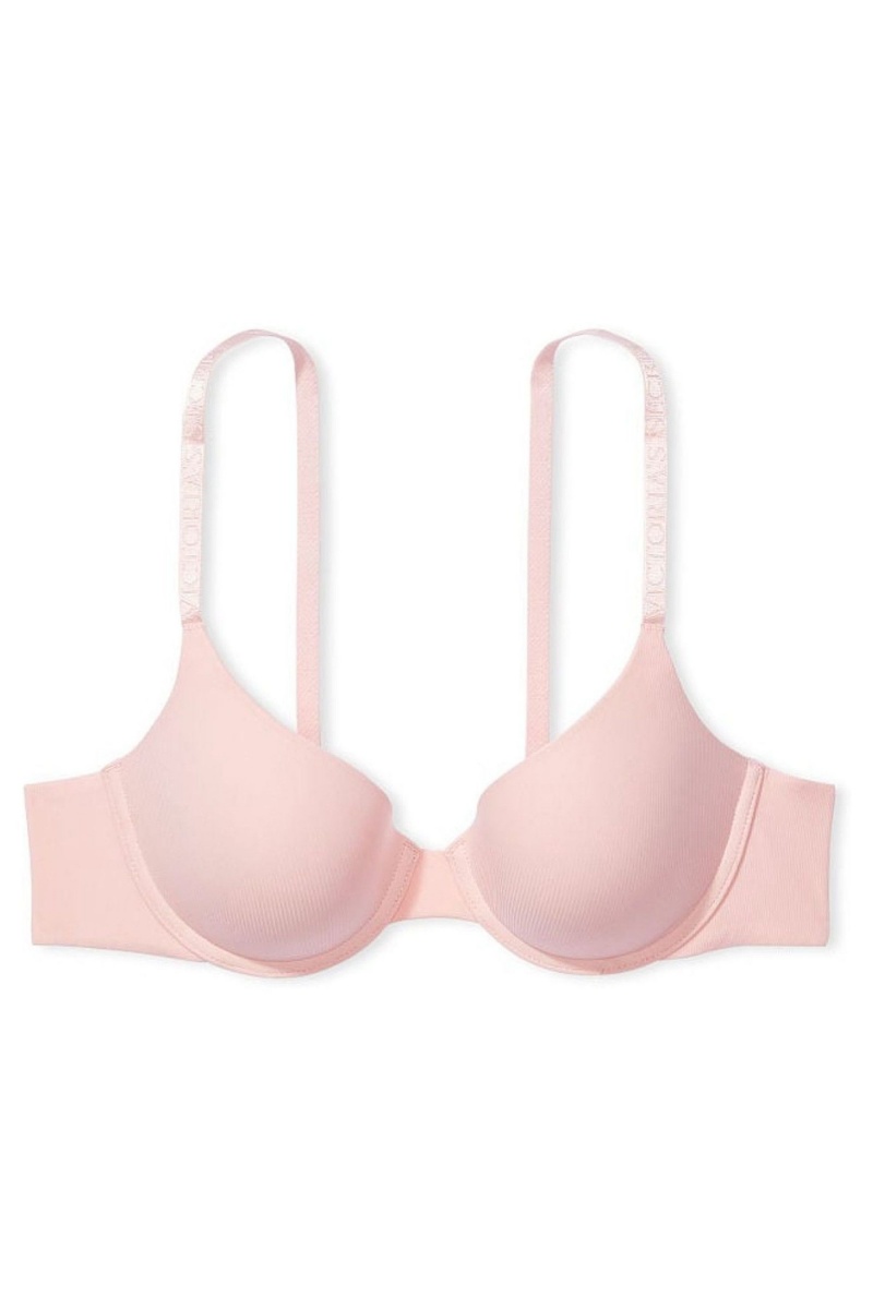 Purest Pink Victoria's Secret The T-Shirt Smooth Lightly Lined T-Shirt Bra | RHJ-746198