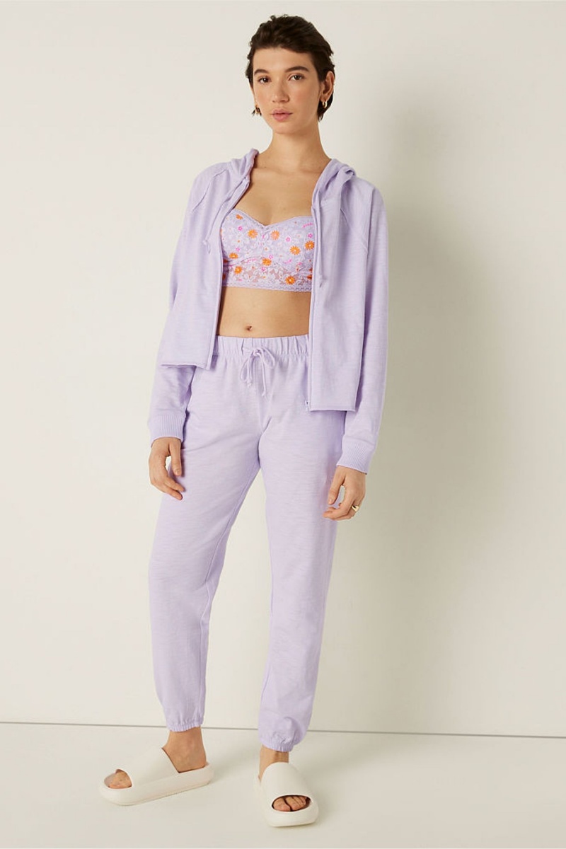 Purple Whisper Victoria's Secret Lounge Cotton Joggers | BXO-692845