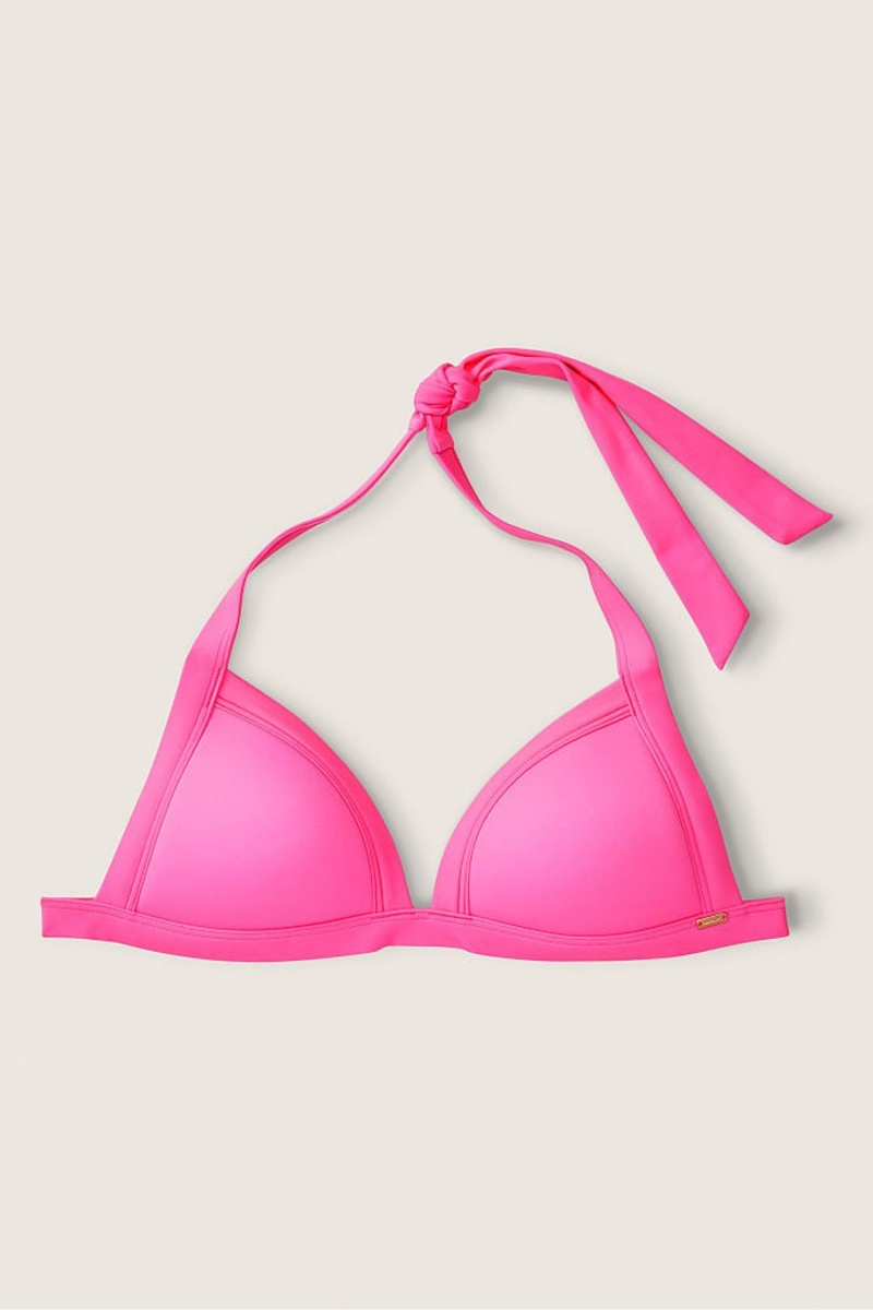 Radiant Rose Pink Victoria's Secret Push Up Triangle Bikini Top | NFD-023685