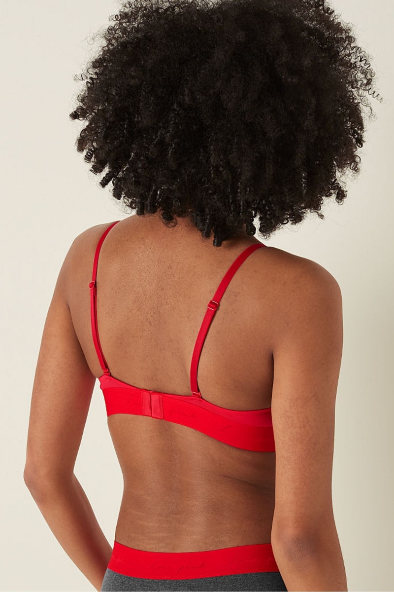 Red Pepper Victoria's Secret Wear Everywhere Smooth Push Up T-Shirt Bra | VTP-927845