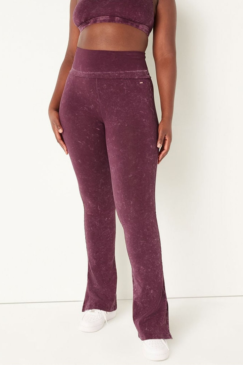 Rich Maroon Red Victoria\'s Secret Foldover Flare Legging | KHD-218459