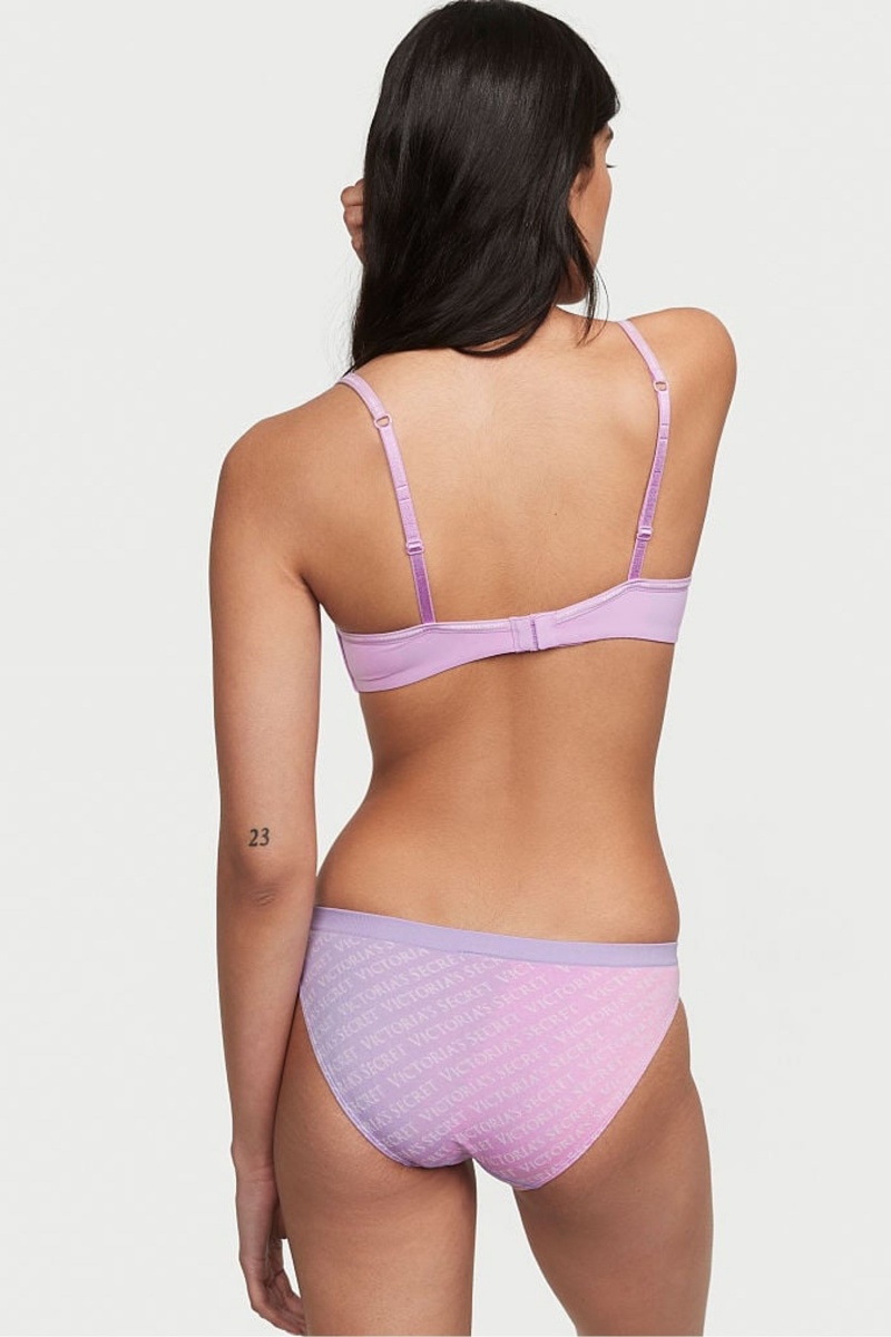 Secret Crush Purple Ombre Victoria's Secret Seamless Bikini Knickers | CMJ-435896