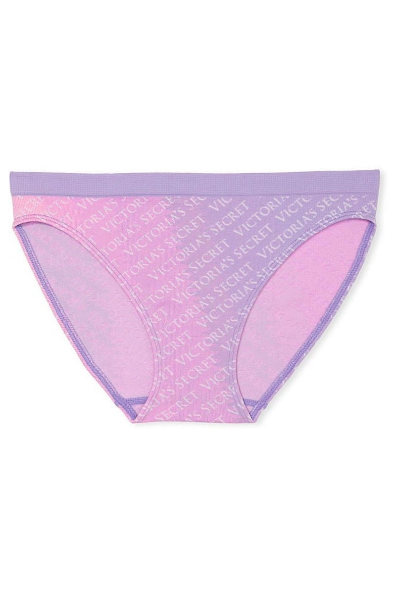 Secret Crush Purple Ombre Victoria's Secret Seamless Bikini Knickers | CMJ-435896