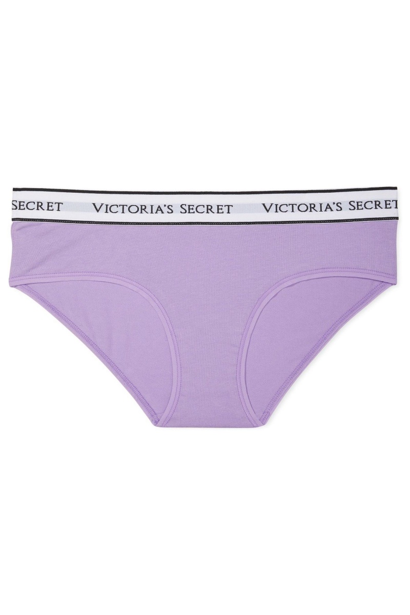 Secret Crush Purple Victoria's Secret Stretch Cotton Logo Knickers | IUO-247985