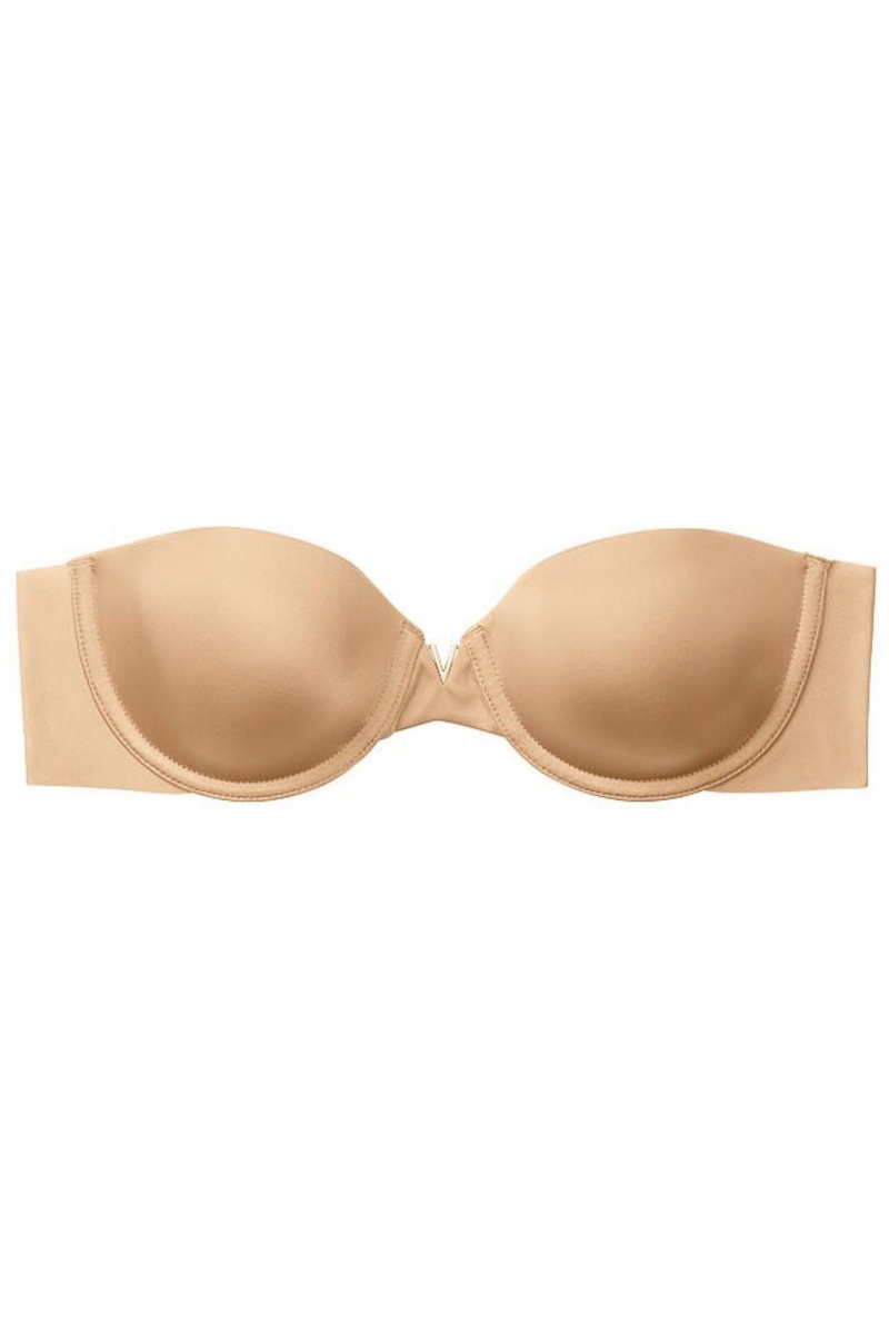 Sweet Nougat Nude Victoria's Secret Sexy Illusions by Victorias Secret Smooth Lightly Lined Multiway Strapless Bra | MRV-407836