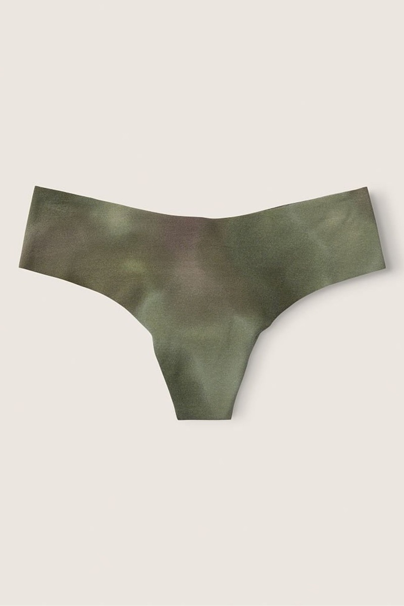 Tie Dye Grassland Green Victoria\'s Secret No-Show No Show Thong Knickers | HJO-960452