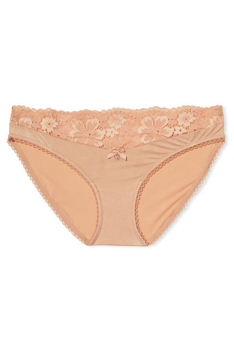 Toasted Sugar Nude Victoria's Secret Body by Victoria Lace Waist Bikini Knickers | WSK-341720