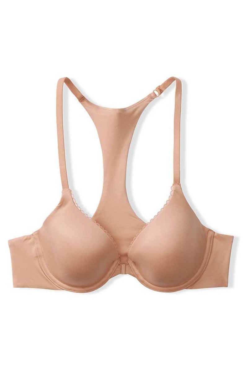 Toasted Sugar Nude Victoria's Secret Body by Victoria Smooth Front Fastening Lightly Lined Full Cup Bra | VDY-431267