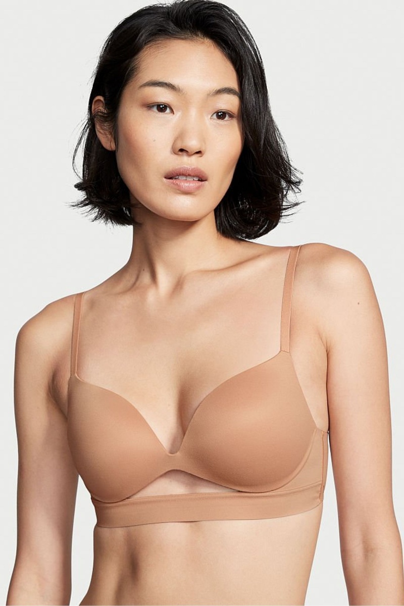 Toasted Sugar Nude Victoria\'s Secret Incredible Smooth Non Wired Push Up Bra | LAB-167504