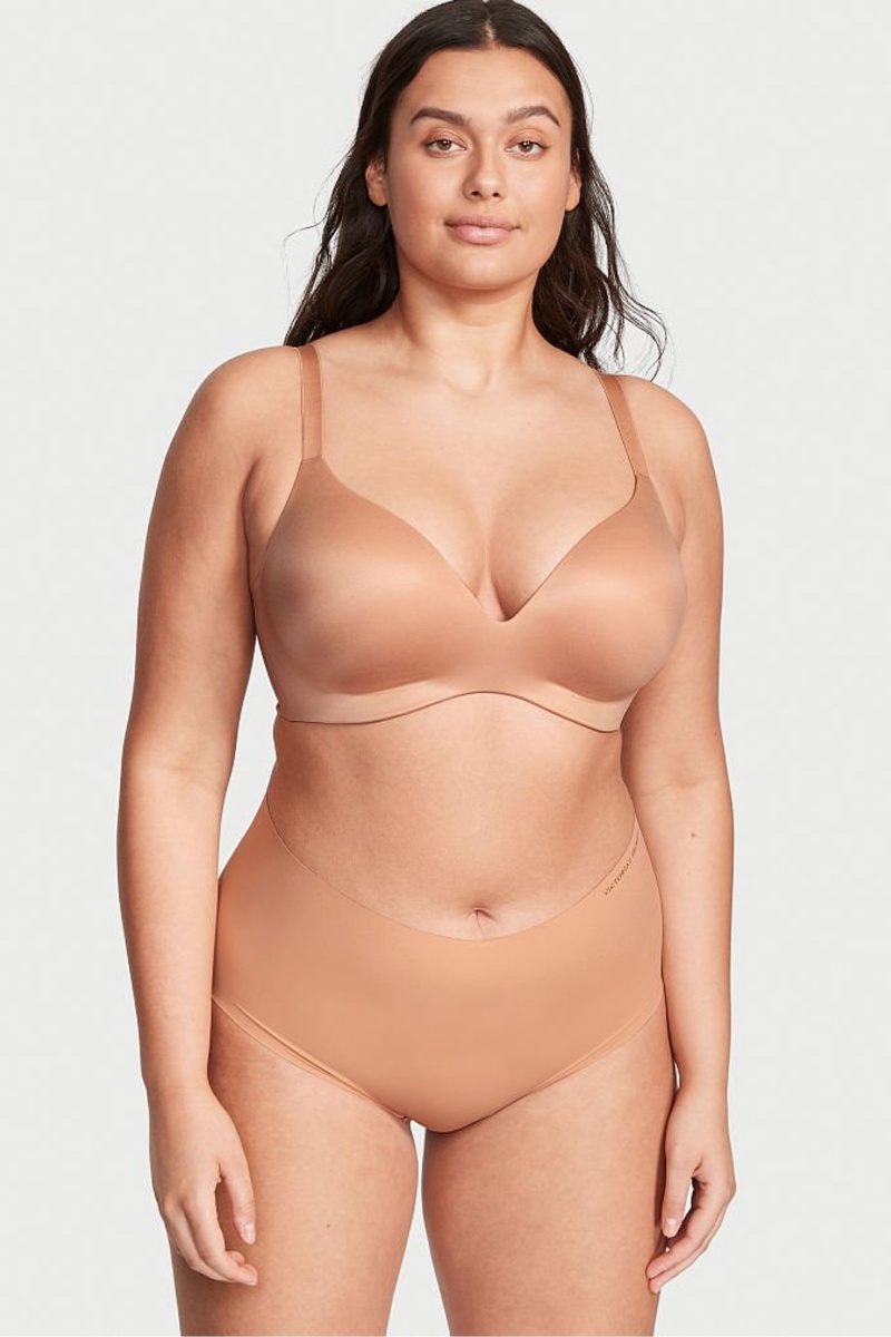 Toasted Sugar Nude Victoria's Secret Smooth Lightly Lined Non Wired Push Up Bra | XQW-635489