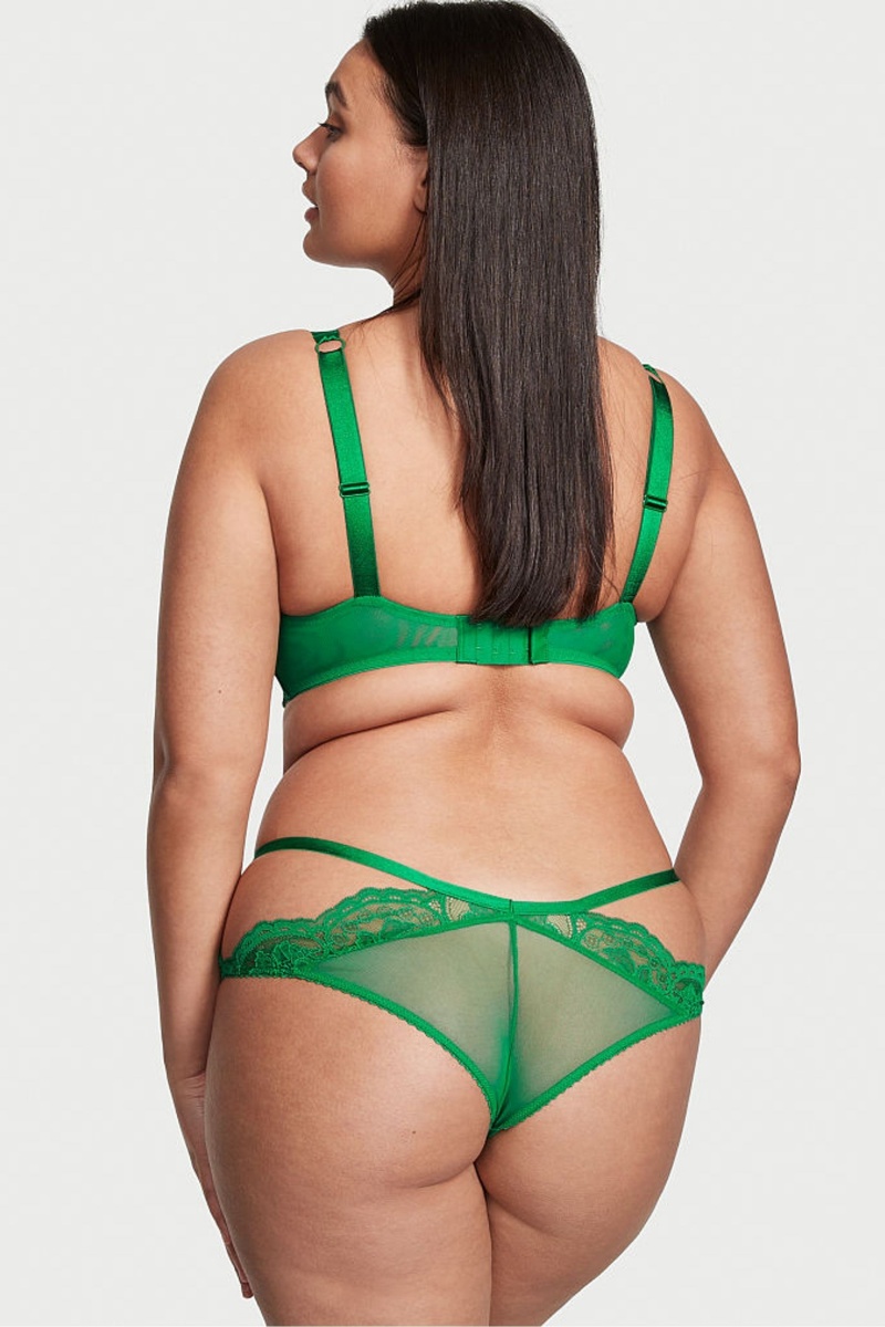 Verdant Green Victoria's Secret Very Sexy Lace Cheeky Knickers | PIF-201987