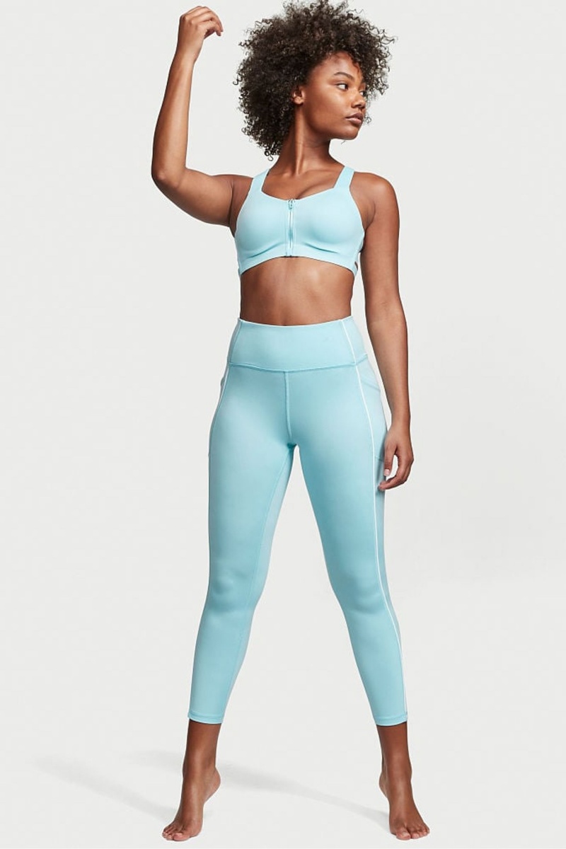 Victoria Blue Victoria's Secret Victorias Secret Smooth Front Fastening Wired High Impact Sports Bra | FNP-231458