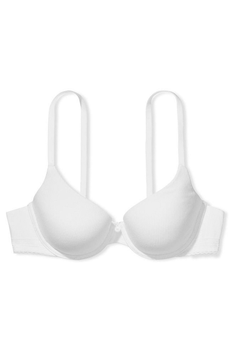 White Victoria's Secret The T-Shirt Smooth Lightly Lined T-Shirt Bra | ZMD-890351