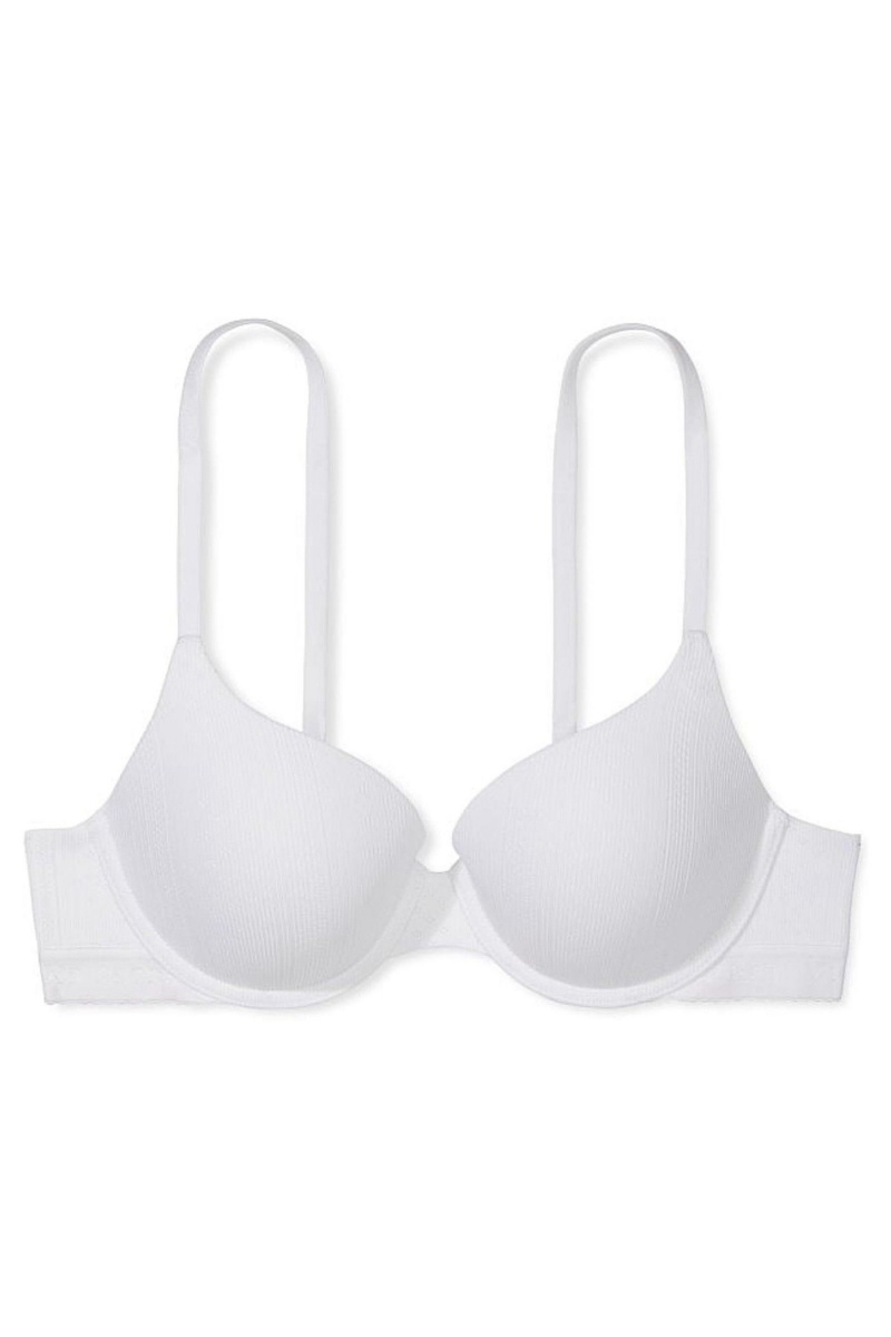 White Victoria's Secret The T-Shirt Smooth Push Up T-Shirt Bra | TCL-476983