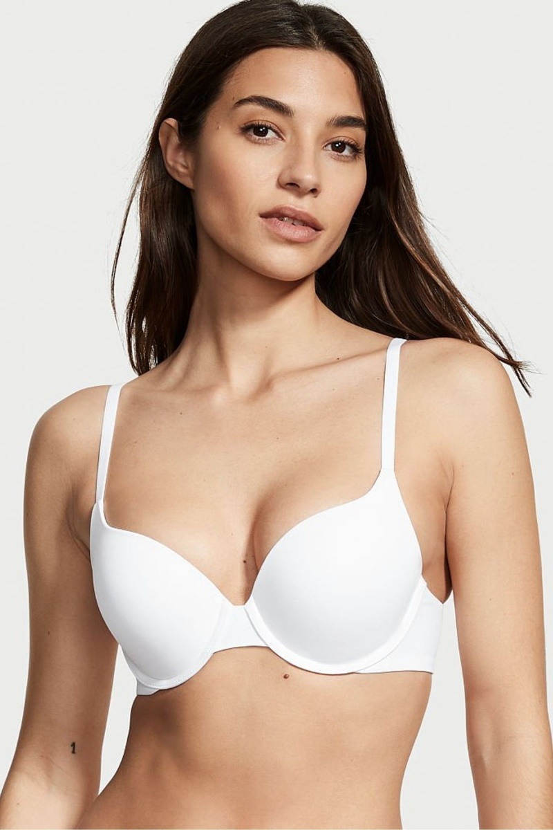 White Victoria\'s Secret The T-Shirt Smooth Full Cup Push Up T-Shirt Bra | TZL-278569